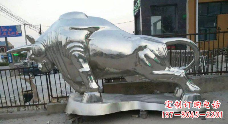 济南不锈钢拓荒牛公园景观雕塑