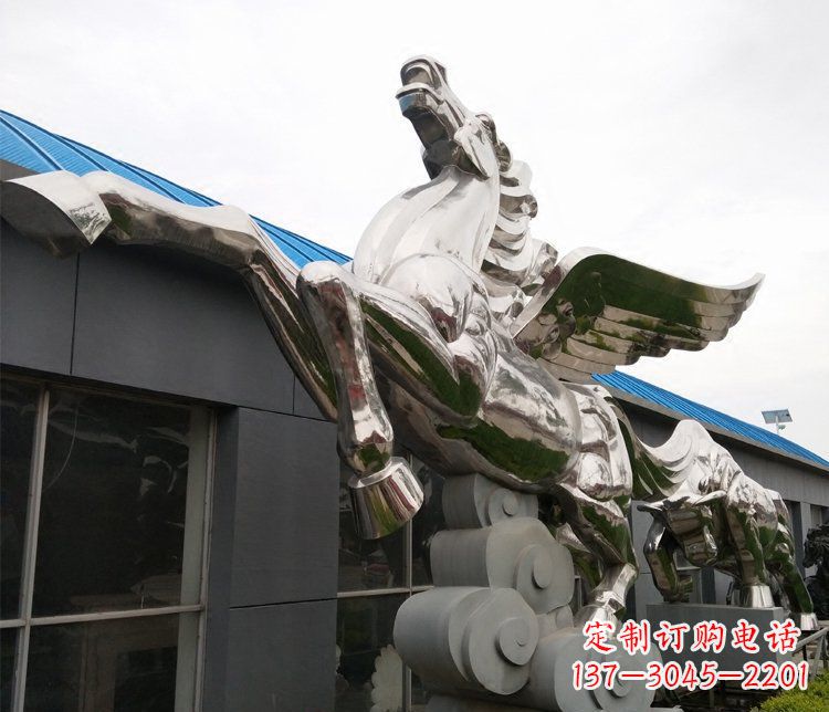 济南不锈钢飞马城市雕塑展现城市精神