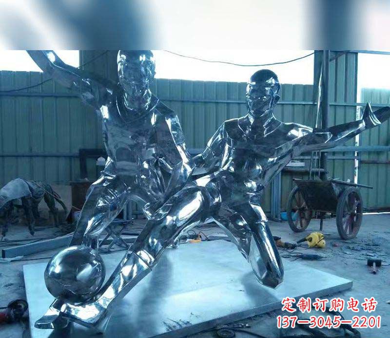 济南不锈钢足球雕塑精美的足球景观