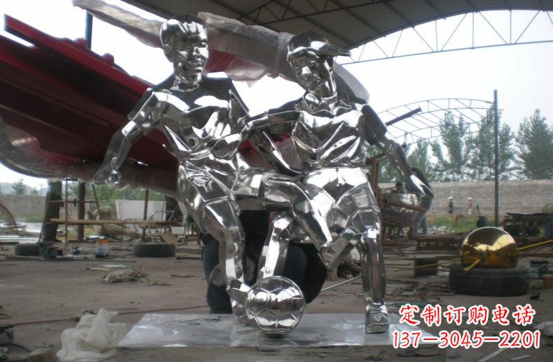 济南不锈钢足球雕塑精美的艺术品