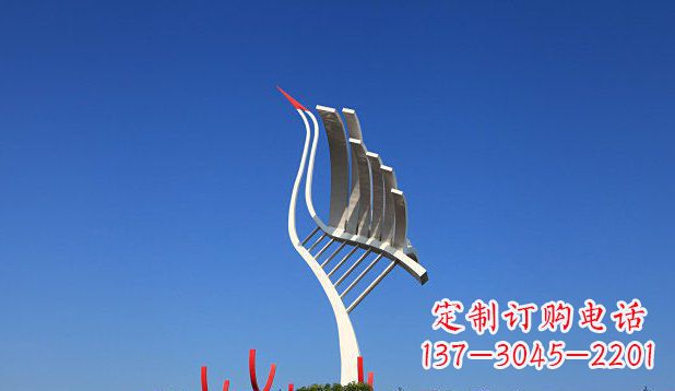 济南不锈钢天鹅丹顶鹤仙鹤雕塑