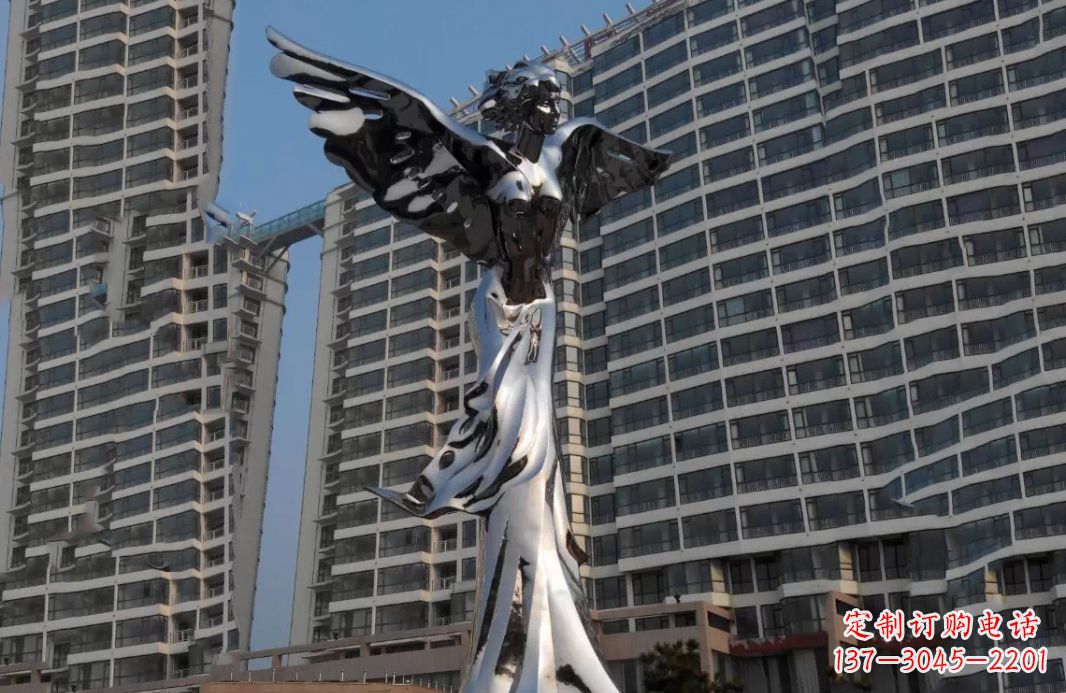 济南不锈钢天使灿烂的城市景观