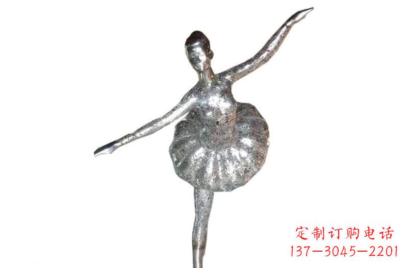 济南不锈钢跳芭蕾的女孩雕塑