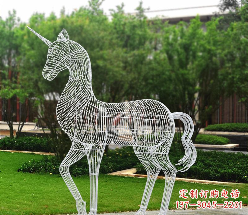 济南不锈钢马雕精美艺术品