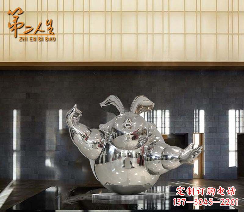 济南不锈钢兔子雕塑——精致雕刻的艺术品