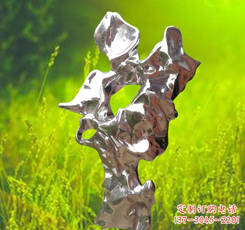 济南太湖石雕塑精致的不锈钢艺术