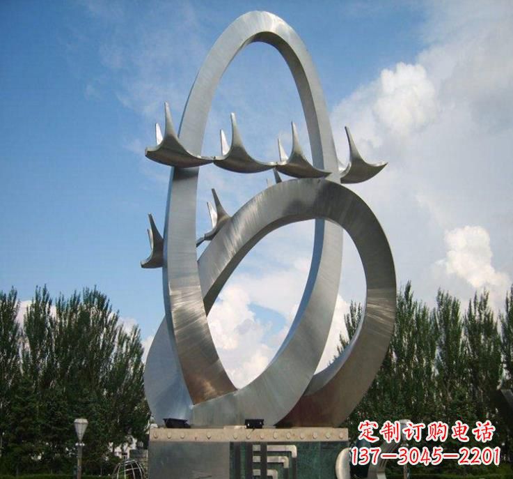 济南不锈钢现代大雁雕塑