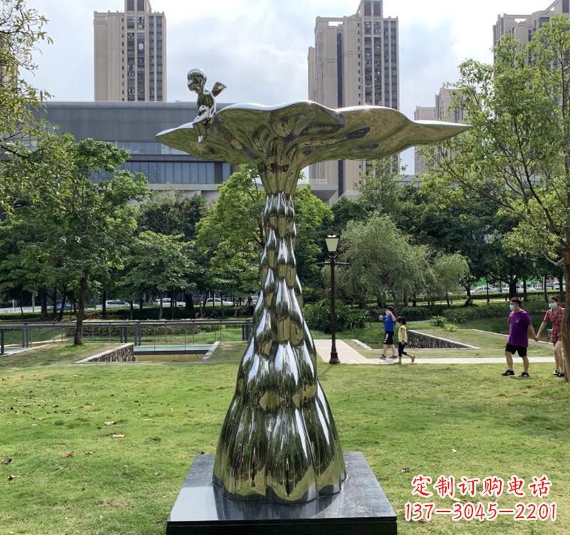 济南不锈钢现代水滴雕塑美轮美奂的艺术精品