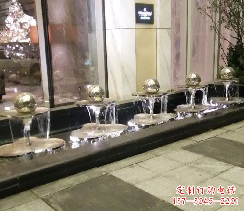 济南不锈钢小喷泉雕塑