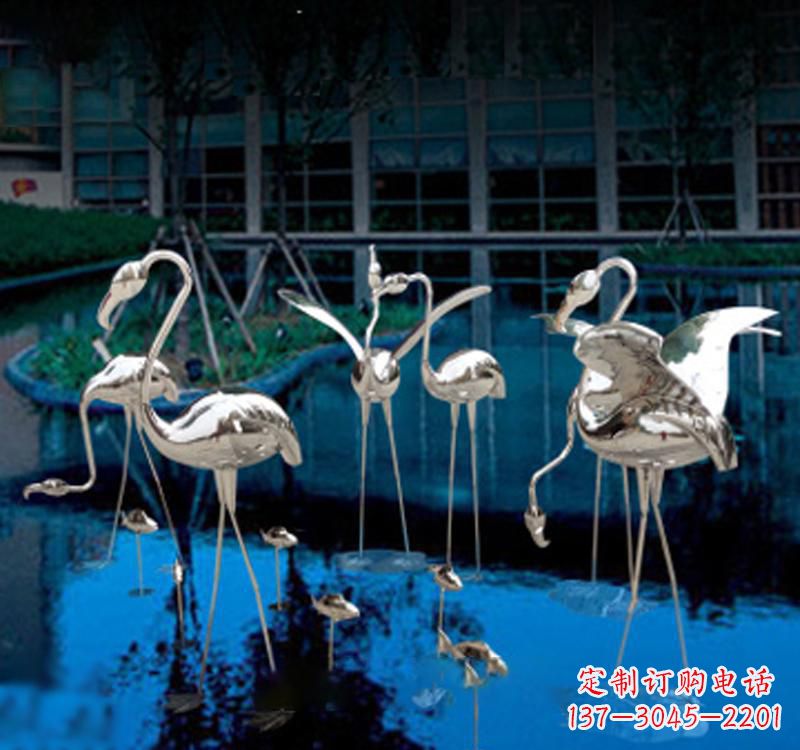 济南不锈钢仙鹤雕塑汇聚自然之美
