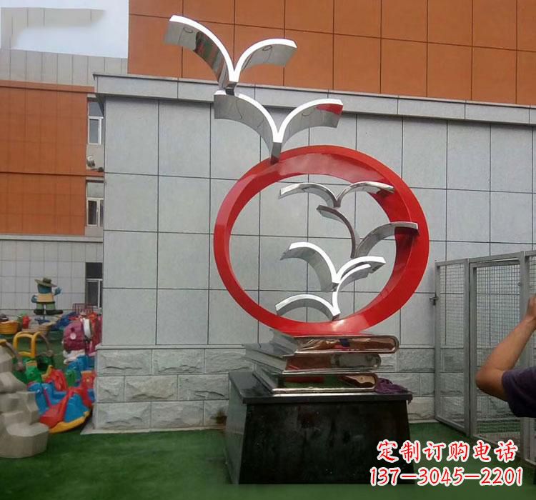 济南不锈钢校园雕刻书籍雕塑