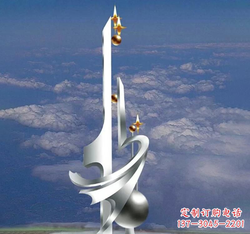 济南不锈钢校园书本雕塑传承知识文化