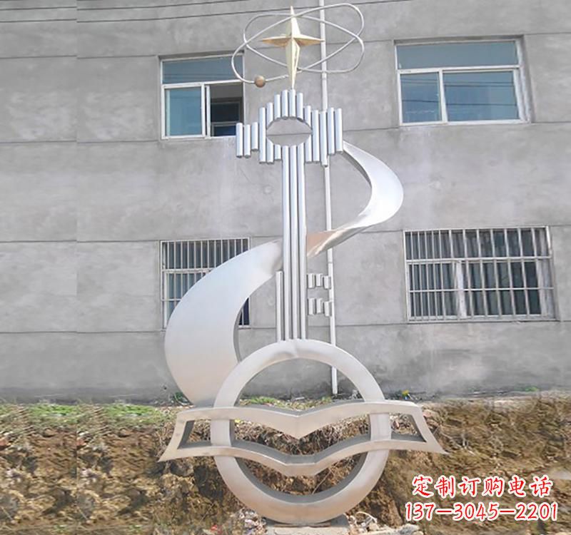 济南不锈钢校园书本钥匙雕塑让回忆留在校园