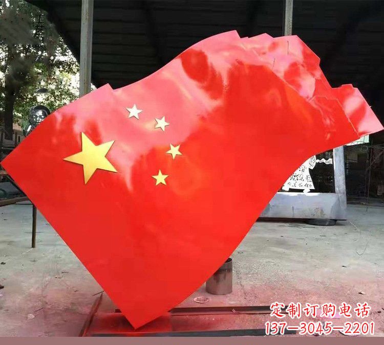 济南不锈钢校园五星红旗雕塑——传承红色基因,缅怀烈士