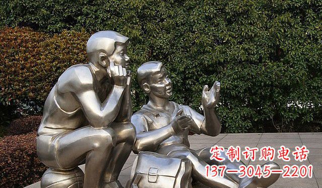济南不锈钢的学生雕塑