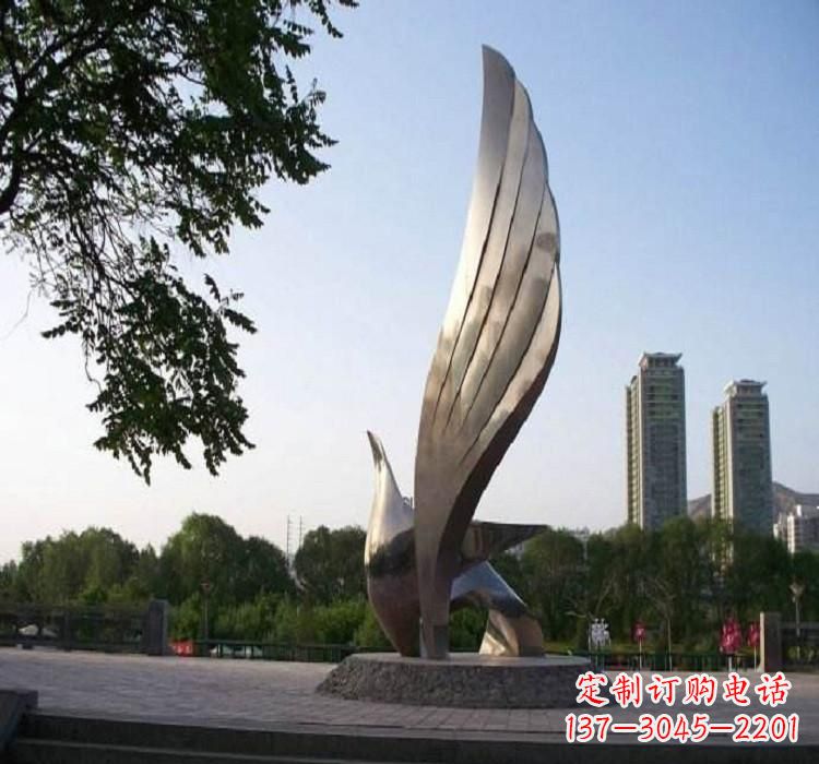 济南不锈钢艺术翅膀雕塑