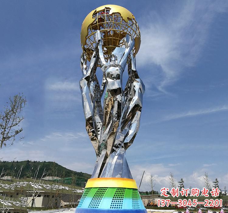 济南不锈钢艺术地球仪雕塑