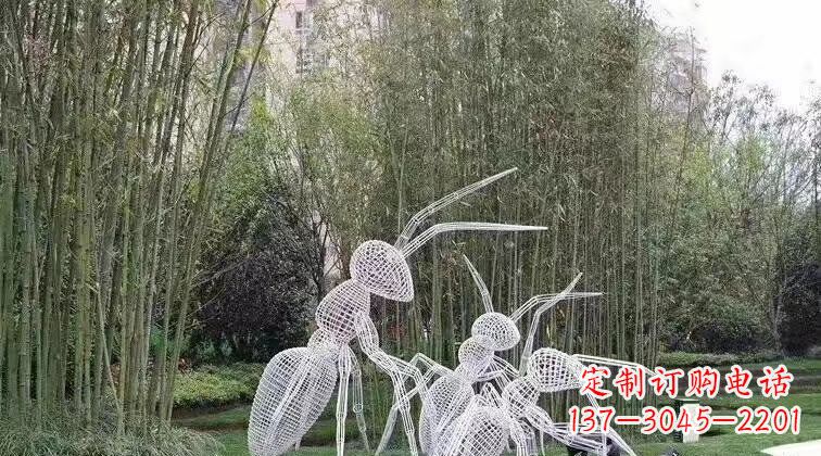 济南不锈钢艺术动物蚂蚁雕塑