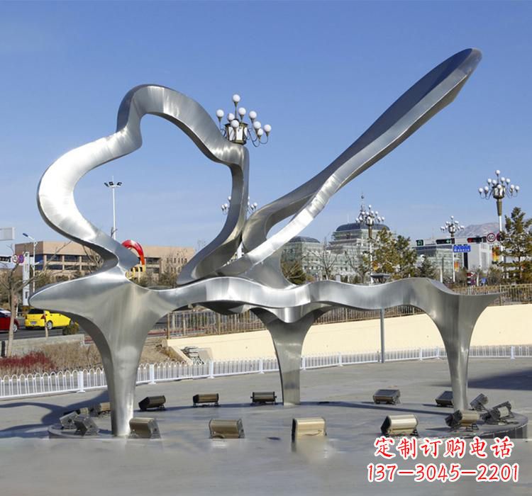 济南不锈钢艺术钢琴雕塑展现精致之美