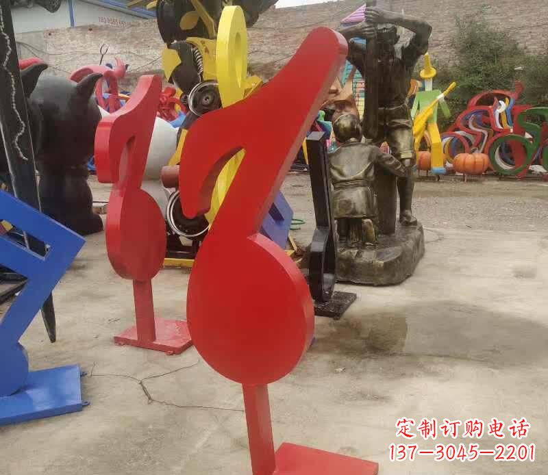 济南不锈钢音符雕塑悠扬的音乐美学