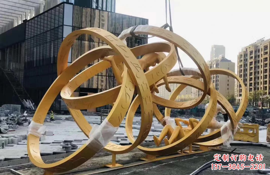 济南不锈钢音符运动人物雕塑艺术融合音乐