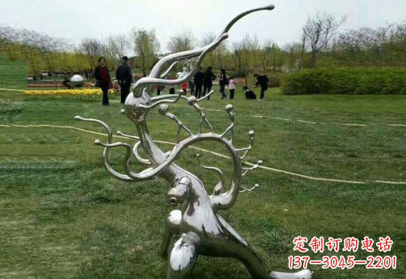 济南不锈钢树枝雕塑精美的艺术装饰