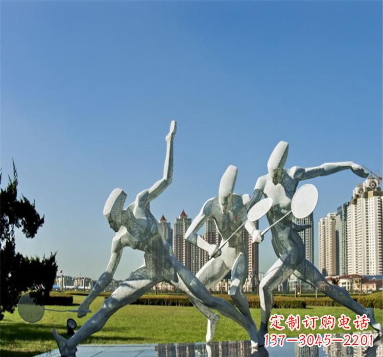 济南不锈钢羽毛球雕塑——拓展你的园林视野