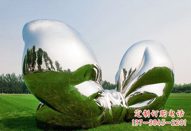 济南不锈钢园林大型蝴蝶结雕塑