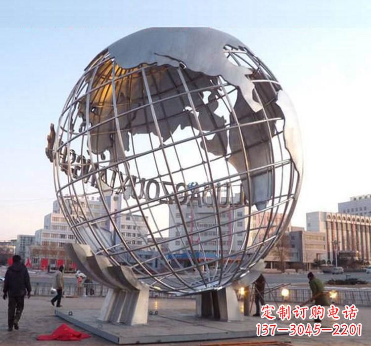 济南不锈钢地球仪雕塑一座充满美丽与灵性的艺术品