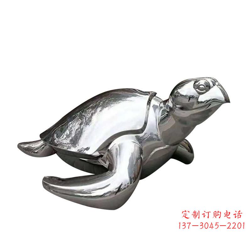 济南不锈钢海龟雕塑象征着长寿和坚强