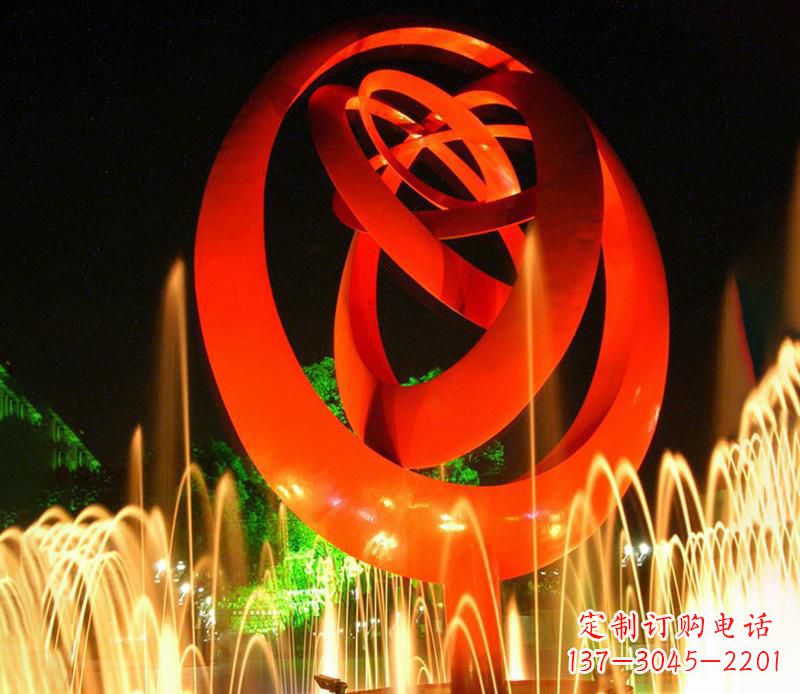 济南圆环雕塑抽象的艺术之美