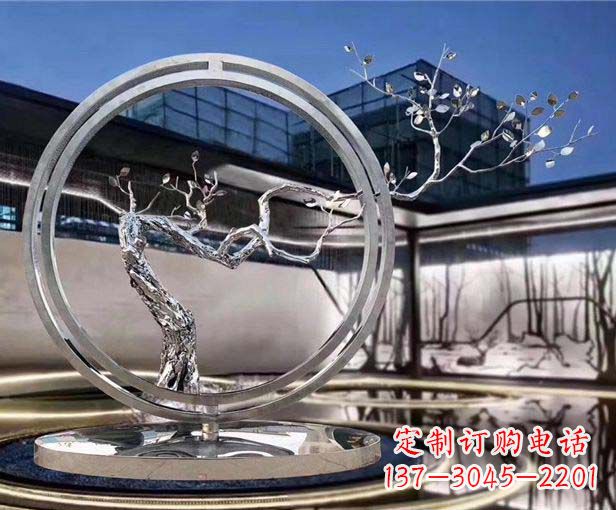 济南不锈钢圆环景观雕塑给城市带来活力与美感