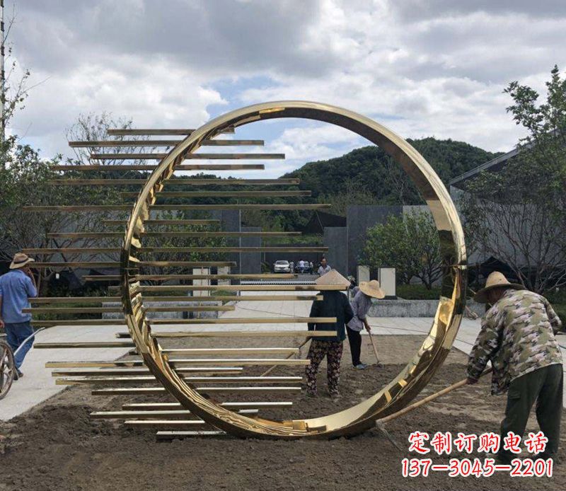 济南不锈钢圆环艺术雕塑