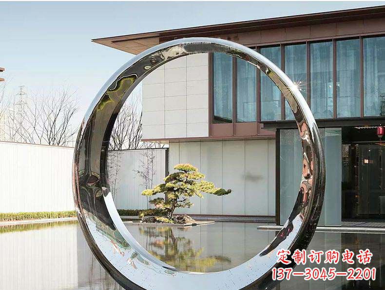 济南不锈钢月亮雕塑精美绝伦