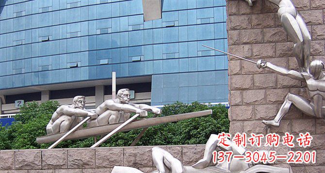 济南不锈钢运动员雕塑——震撼的街头景观