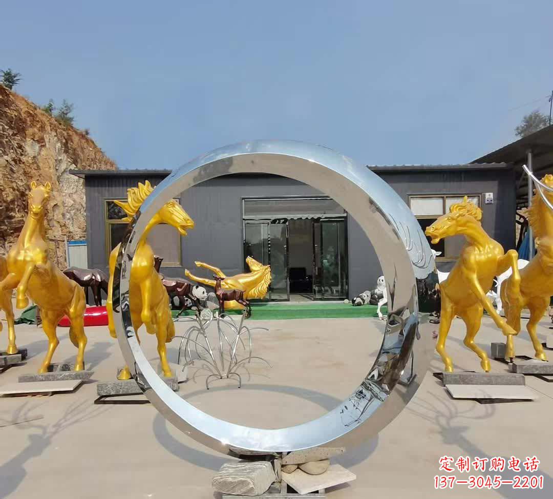 济南不锈钢圆环雕塑让景观更加精彩