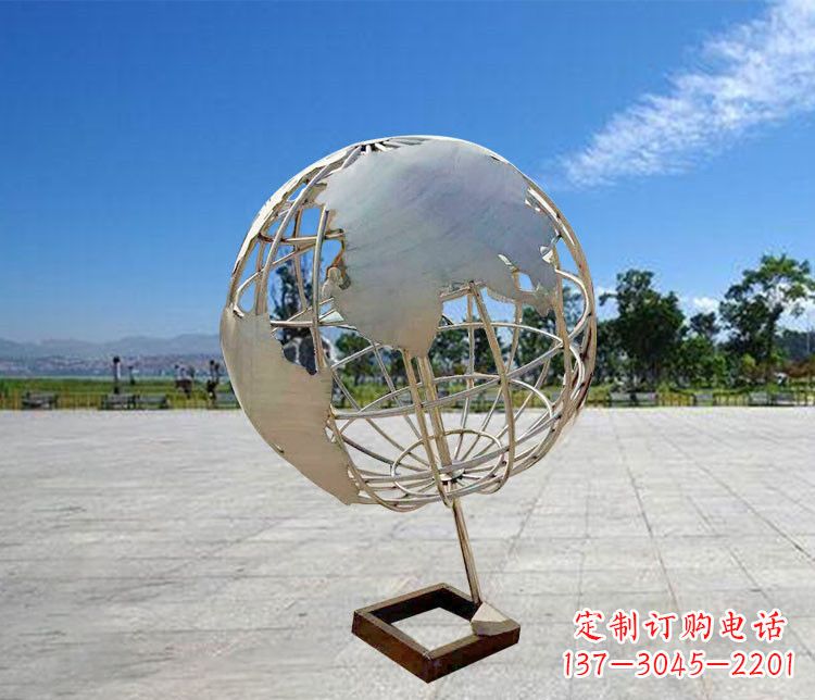 济南神奇的不锈钢地球仪雕塑