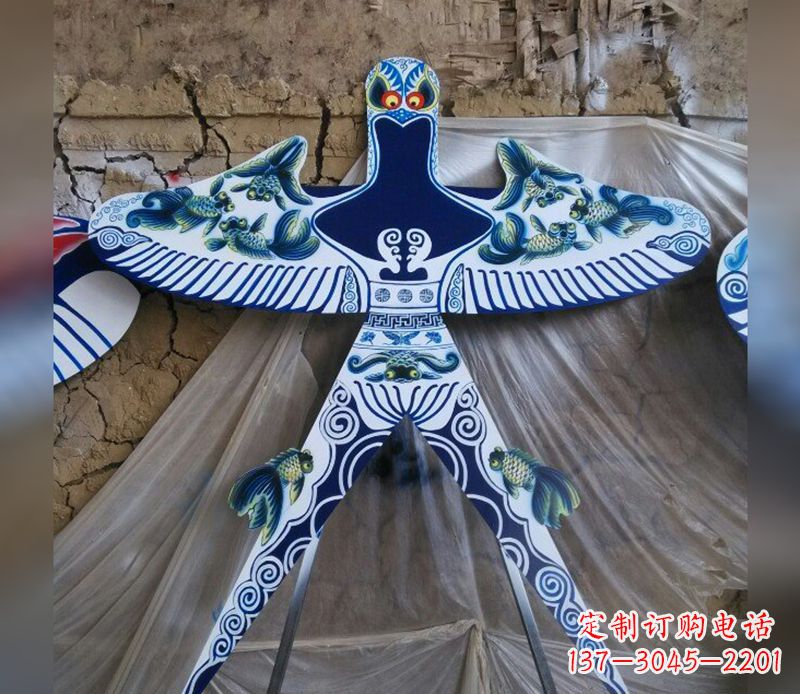 济南不锈钢蜘蛛侠风筝雕塑
