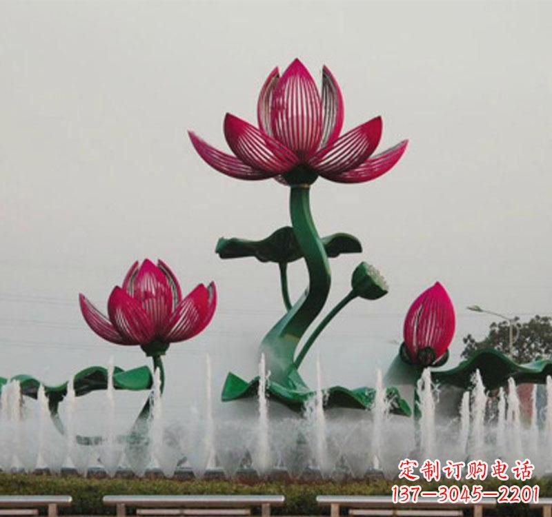 济南不锈钢莲花雕塑