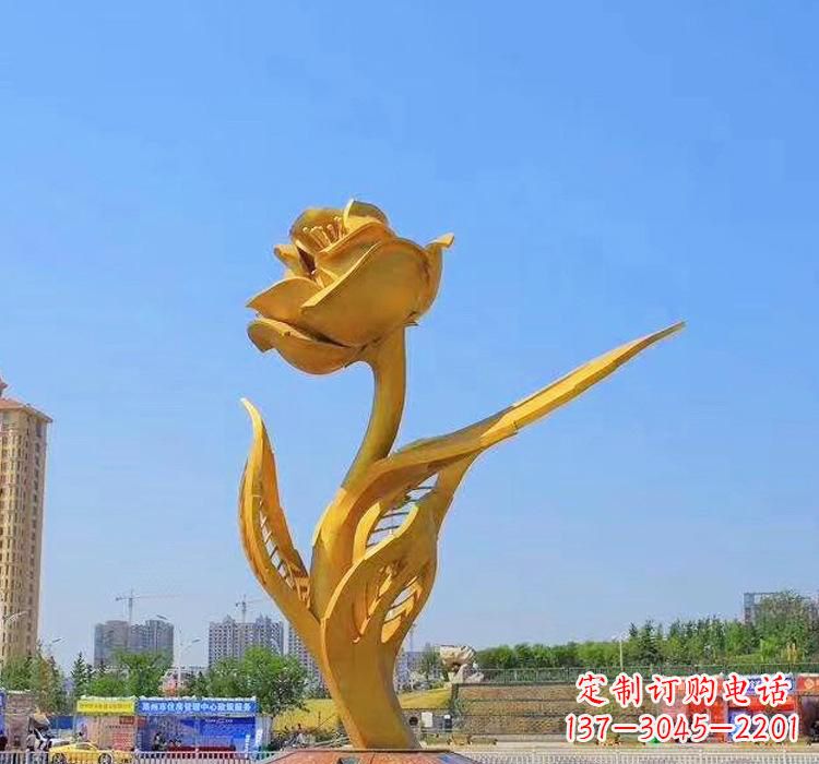 济南不锈钢紫荆花雕塑2
