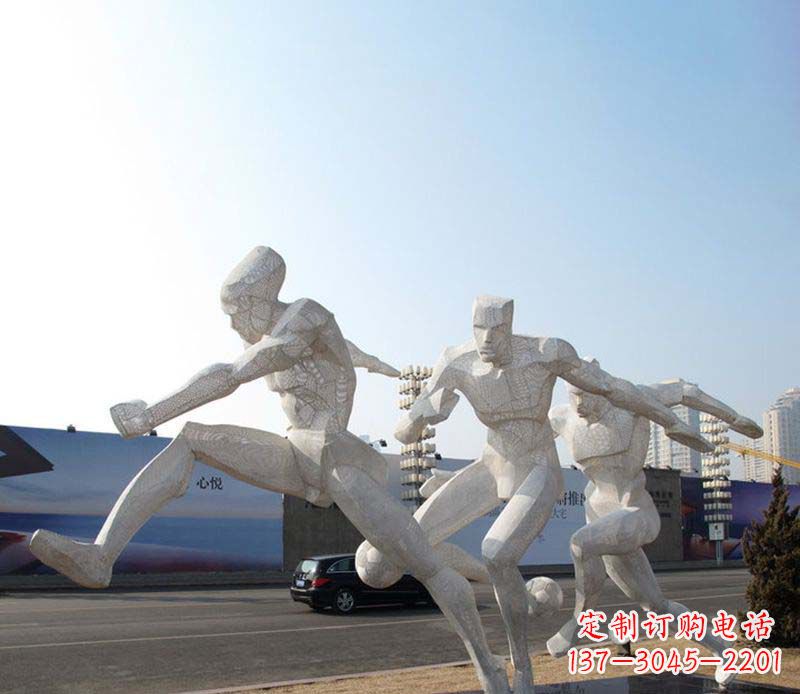 济南足球之美不锈钢足球雕塑
