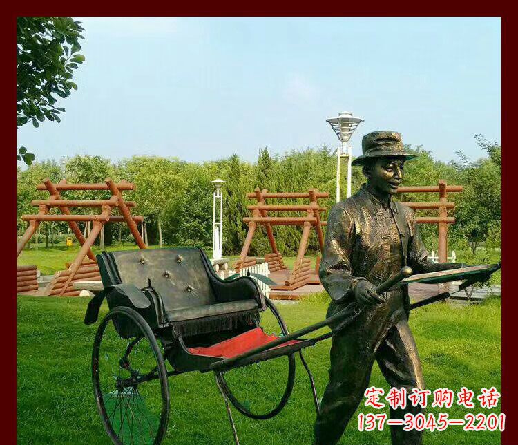 济南细说黄包车夫人雕塑