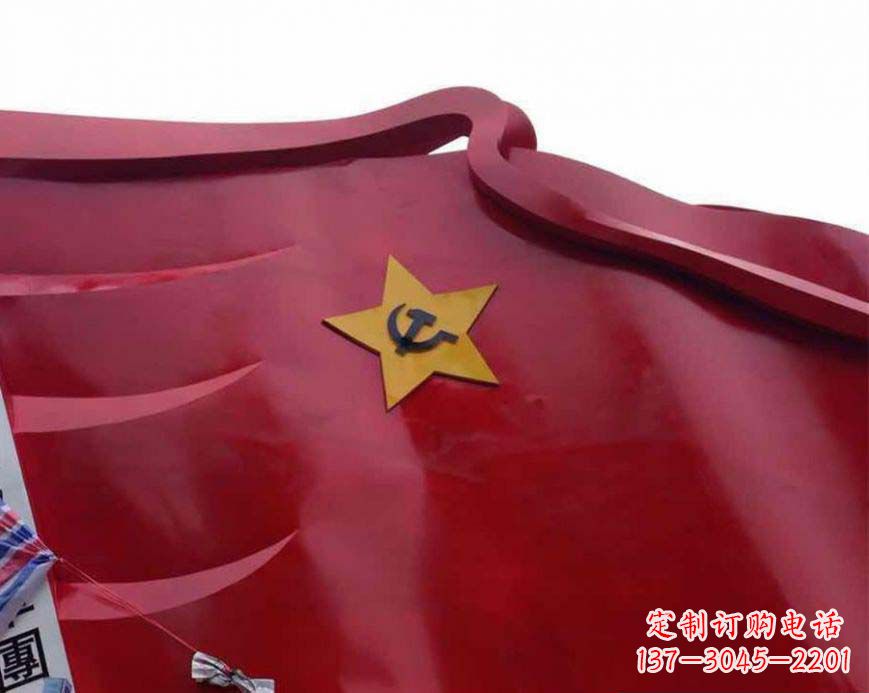 济南不锈钢党徽雕塑——传承红色基因