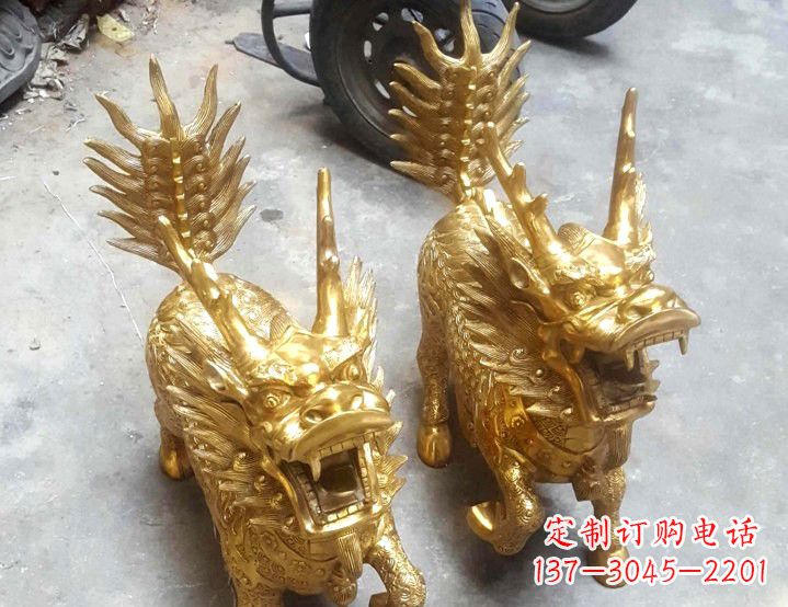 济南财富麒麟铜雕