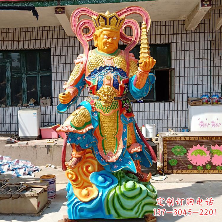 济南玻璃钢托塔天王雕塑