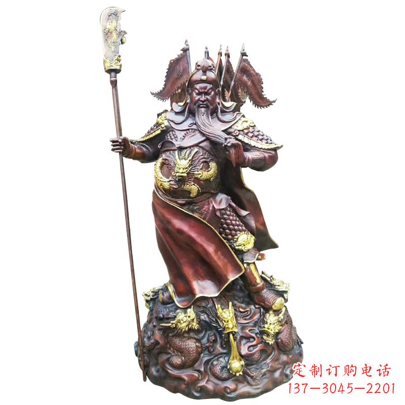 济南铸造工艺精美的关公像