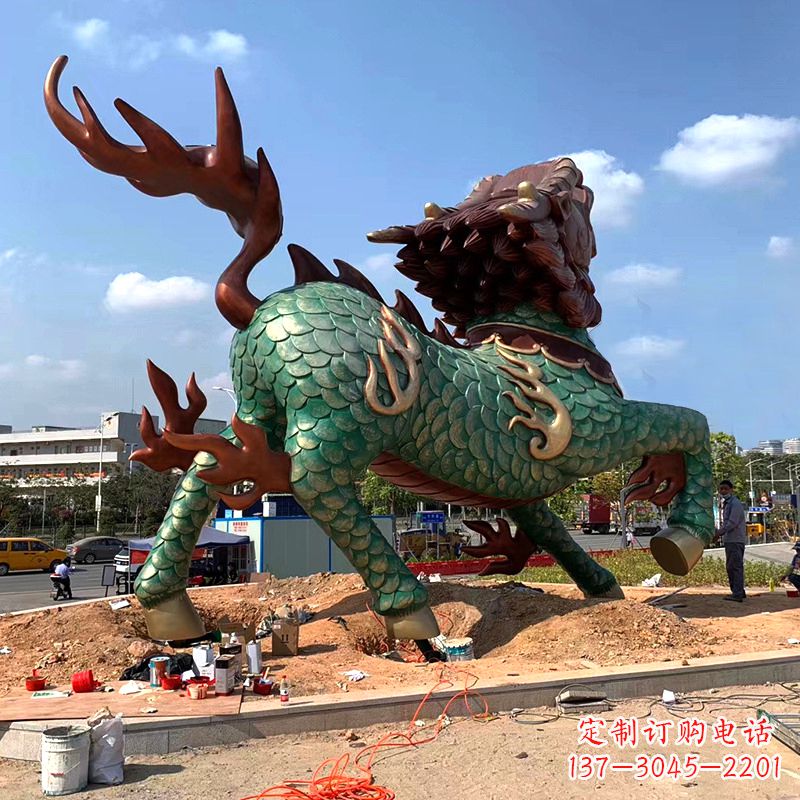 济南麒麟雕塑——美丽传说的象征