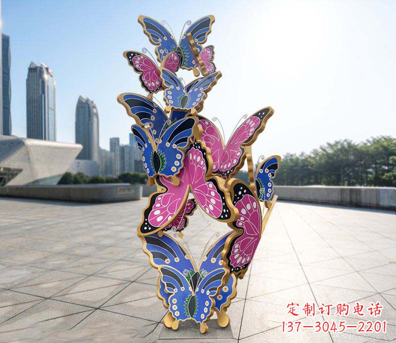 济南不锈钢蝴蝶雕塑美丽的艺术诠释