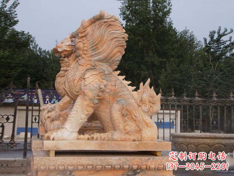 济南麒麟门口镇宅石雕