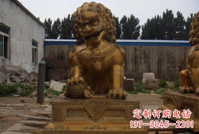 济南静谧的狮子雕塑精美的工艺与精神传承